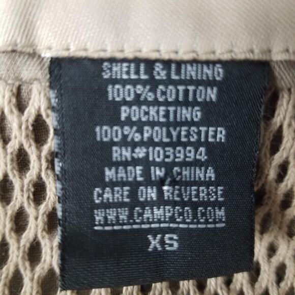 Humvee Vest Mens XS Khaki Safari Fishing Photo Travel Multi Pocket Utility - Picture 13 of 16